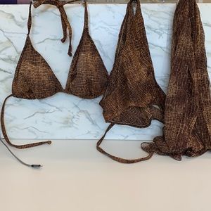 Cherokee bikini separates with matching sarong